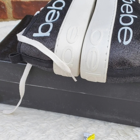 Bebe Glitter Platform sneakers 10 NWB - Picture 5 of 8